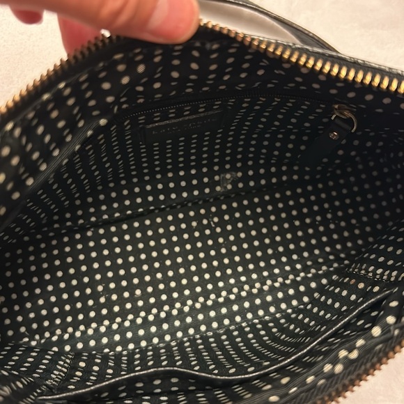 VINTAGE KATE SPADE black pebbled leather tassel crossbody bag - Picture 7 of 11